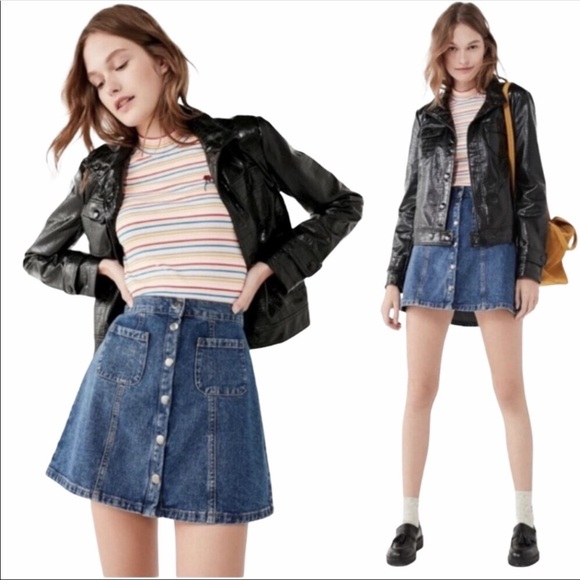 Altr’D State xsmall button down flare mini skirt - Picture 1 of 8